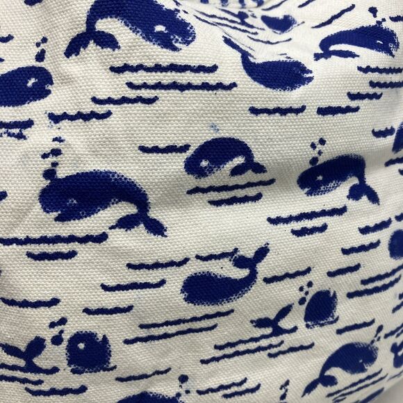 Roberta Roller Rabbit Canvas Tote Bag Cotton Whale Nautical Mom Handbag Beachy - Picture 5 of 14